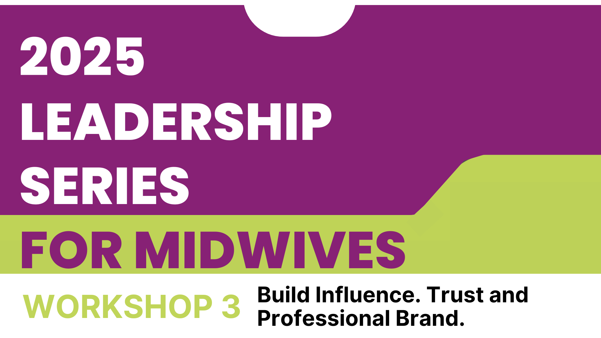 2025 Leadership Series for Midwives - Workshop 3