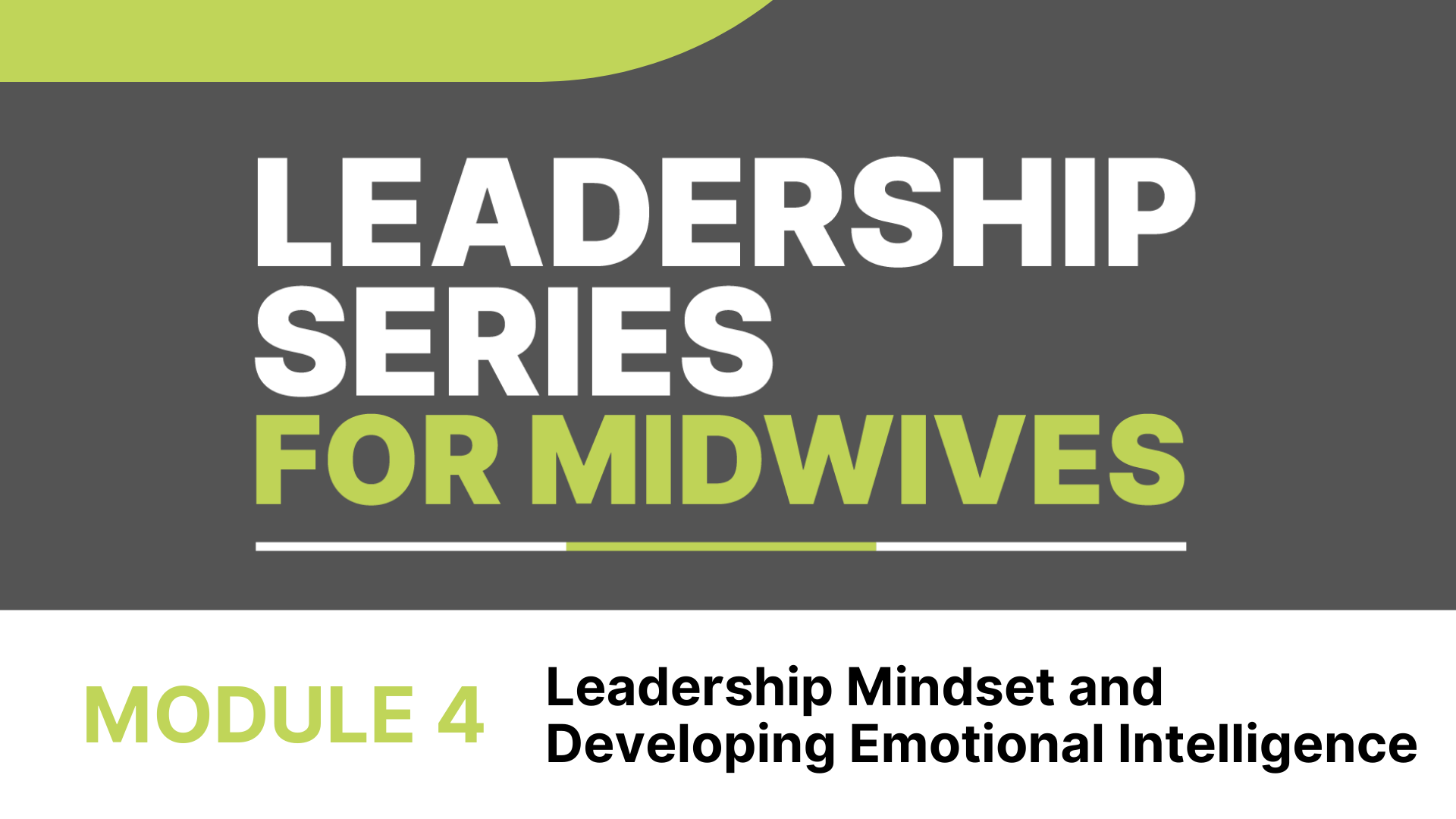 Leadership Series - Module 4