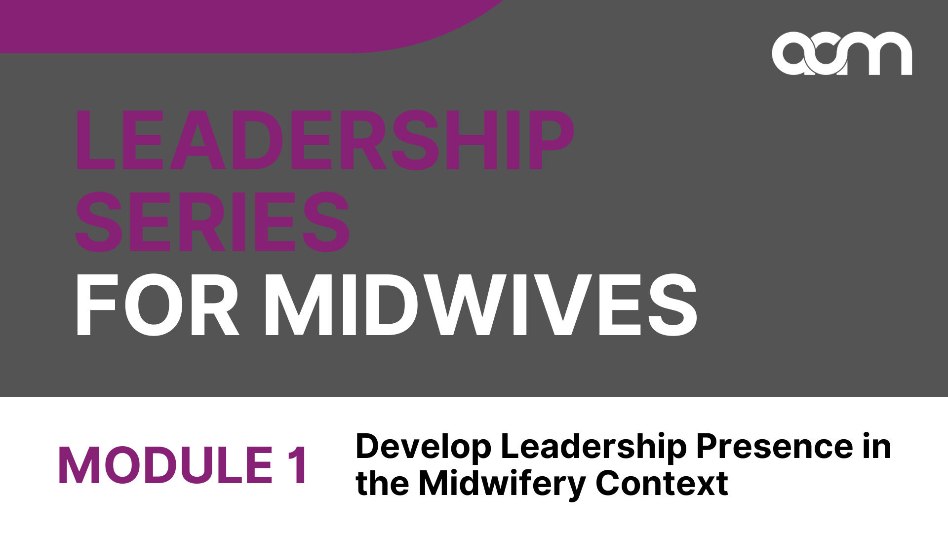 2024 Leadership Series for Midwives Bundle